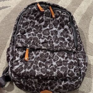 MZ Wallace Quilted Black and Gray Backpack